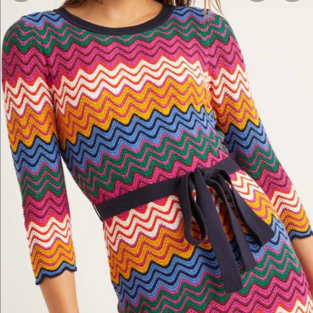 Biden Powis Pointelle Knitted Dress